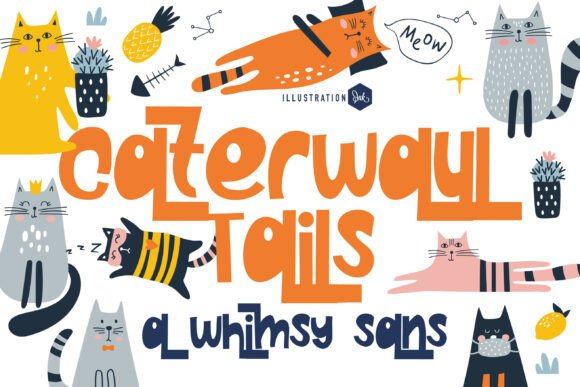 Caterwaul Tails: The Playful Sans Serif Font for Handmade Brands