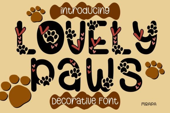 Lovely Paws Font: The Perfect Decorative Typeface for Handmade Goods