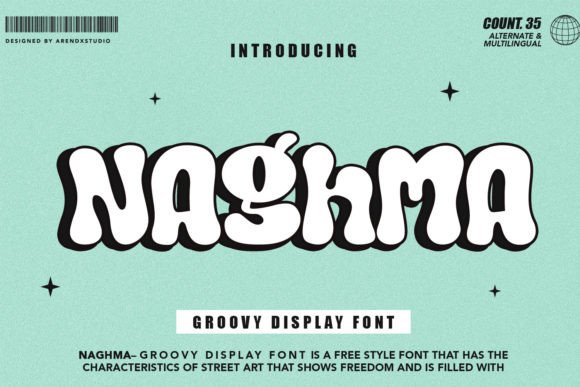 Naghma: A Groovy Display Font for Modern Editorial Design