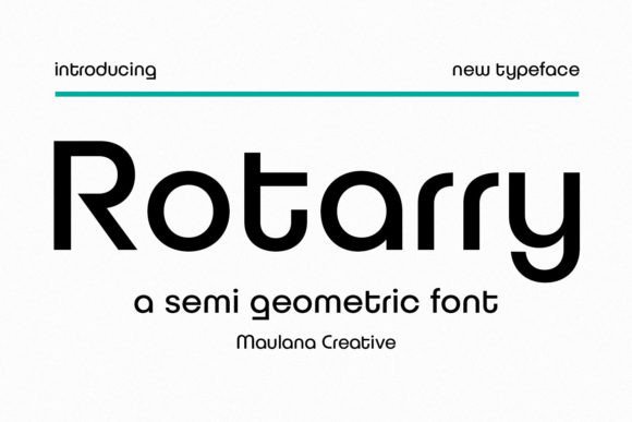 Rotarry Semi Geometric Font for Handmade Labels and Crafts