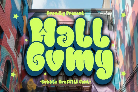 Wall Gumy: A Playful Bubble Display Font for Creative Branding